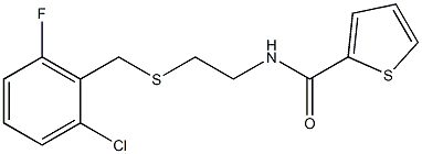 N2-{2-[(2-chloro-6-fluorobenzyl)thio]ethyl}thiophene-2-carboxamide Struktur