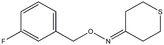 tetrahydro-4H-thiopyran-4-one O-(3-fluorobenzyl)oxime Struktur