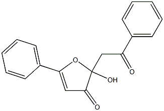 2-hydroxy-2-(2-oxo-2-phenylethyl)-5-phenyl-2,3-dihydrofuran-3-one Struktur