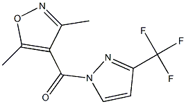 (3,5-dimethylisoxazol-4-yl)[3-(trifluoromethyl)-1H-pyrazol-1-yl]methanone Struktur