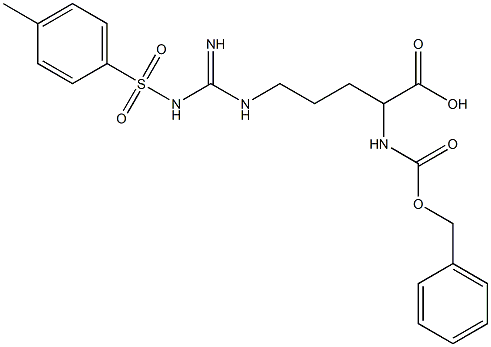 2-{[(benzyloxy)carbonyl]amino}-5-[(imino{[(4-methylphenyl)sulfonyl]amino}methyl)amino]pentanoic acid Struktur