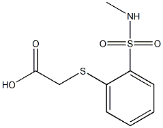 2-({2-[(methylamino)sulfonyl]phenyl}thio)acetic acid Struktur