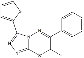 7-methyl-6-phenyl-3-(2-thienyl)-7H-[1,2,4]triazolo[3,4-b][1,3,4]thiadiazine Struktur