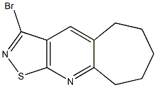 3-bromo-6,7,8,9-tetrahydro-5H-cyclohepta[b]isothiazolo[4,5-e]pyridine Struktur