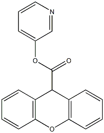 3-pyridyl 9H-xanthene-9-carboxylate Struktur