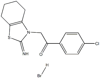 1-(4-chlorophenyl)-2-[2-imino-4,5,6,7-tetrahydro-1,3-benzothiazol-3(2H)-yl]-1-ethanone hydrobromide Struktur