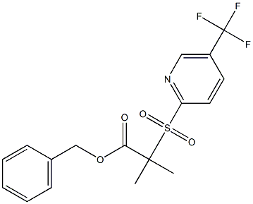 benzyl 2-methyl-2-{[5-(trifluoromethyl)-2-pyridyl]sulfonyl}propanoate Struktur