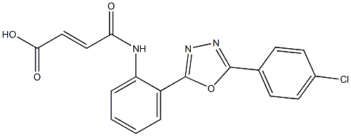 4-{2-[5-(4-chlorophenyl)-1,3,4-oxadiazol-2-yl]anilino}-4-oxobut-2-enoic acid Struktur