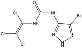 N-(4-bromo-1H-pyrazol-3-yl)-N'-(1,2,2-trichlorovinyl)urea Struktur