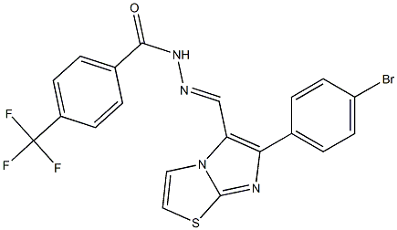 N'-{[6-(4-bromophenyl)imidazo[2,1-b][1,3]thiazol-5-yl]methylene}-4-(trifluoromethyl)benzenecarbohydrazide Struktur