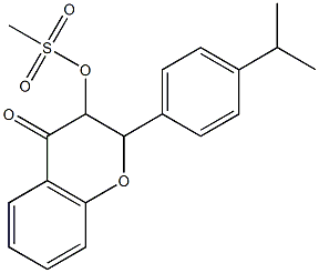 2-(4-isopropylphenyl)-4-oxo-3,4-dihydro-2H-chromen-3-yl methanesulfonate Struktur