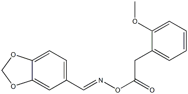 5-[({[2-(2-methoxyphenyl)acetyl]oxy}imino)methyl]-1,3-benzodioxole Struktur