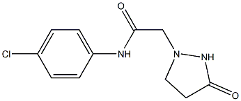 N-(4-chlorophenyl)-2-(3-oxotetrahydro-1H-pyrazol-1-yl)acetamide Struktur