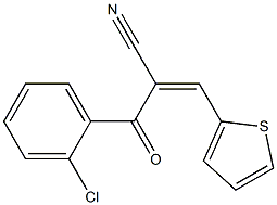 2-(2-chlorobenzoyl)-3-(2-thienyl)acrylonitrile Struktur