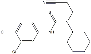 N-(2-cyanoethyl)-N-cyclohexyl-N'-(3,4-dichlorophenyl)thiourea Struktur