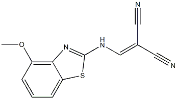 2-{[(4-methoxy-1,3-benzothiazol-2-yl)amino]methylidene}malononitrile Struktur