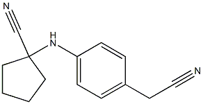 1-[4-(cyanomethyl)anilino]cyclopentane-1-carbonitrile Struktur