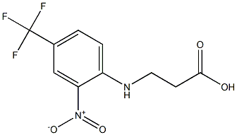 3-{[2-nitro-4-(trifluoromethyl)phenyl]amino}propanoic acid Struktur