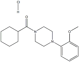 cyclohexyl[4-(2-methoxyphenyl)piperazino]methanone hydrochloride Struktur