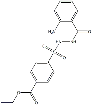 ethyl 4-{[2-(2-aminobenzoyl)hydrazino]sulfonyl}benzoate Struktur