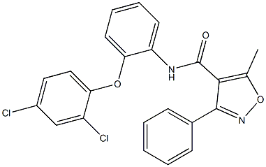 N4-[2-(2,4-dichlorophenoxy)phenyl]-5-methyl-3-phenylisoxazole-4-carboxamide Struktur