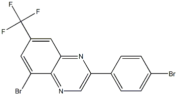 5-bromo-2-(4-bromophenyl)-7-(trifluoromethyl)quinoxaline Struktur