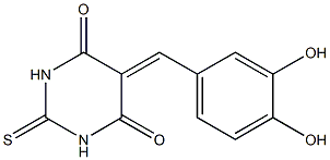 5-(3,4-dihydroxybenzylidene)-2-thioxohexahydropyrimidine-4,6-dione Struktur