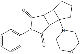 3b-morpholino-2-phenylperhydrocyclopenta[3,4]cyclobuta[c]pyrrole-1,3-dione Struktur