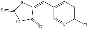 5-[(E)-(6-chloro-3-pyridinyl)methylidene]-2-thioxo-1,3-thiazolan-4-one Struktur