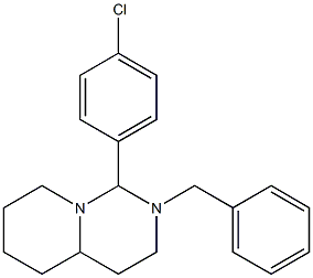 2-benzyl-1-(4-chlorophenyl)perhydropyrido[1,2-c]pyrimidine Struktur