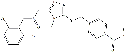 methyl 4-{[(5-{[(2,6-dichlorobenzyl)sulfinyl]methyl}-4-methyl-4H-1,2,4-triazol-3-yl)sulfanyl]methyl}benzenecarboxylate Struktur