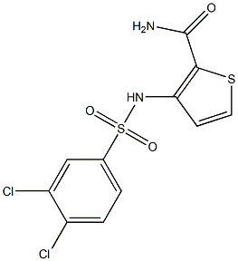 3-{[(3,4-dichlorophenyl)sulfonyl]amino}thiophene-2-carboxamide Struktur