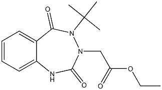 ethyl 2-[4-(tert-butyl)-2,5-dioxo-1,2,4,5-tetrahydro-3H-1,3,4-benzotriazepin-3-yl]acetate Struktur