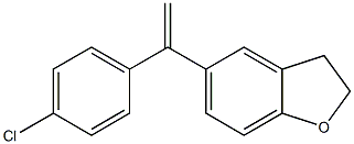 5-[1-(4-chlorophenyl)vinyl]-2,3-dihydro-1-benzofuran Struktur