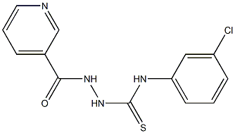 N1-(3-chlorophenyl)-2-(3-pyridylcarbonyl)hydrazine-1-carbothioamide Struktur