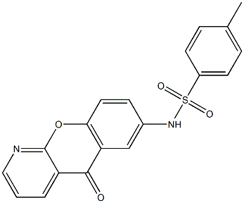 N1-(5-oxo-5H-chromeno[2,3-b]pyridin-7-yl)-4-methylbenzene-1-sulfonamide Struktur