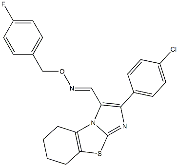 2-(4-chlorophenyl)-5,6,7,8-tetrahydroimidazo[2,1-b][1,3]benzothiazole-3-carbaldehyde O-(4-fluorobenzyl)oxime Struktur