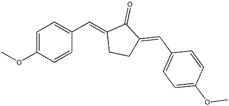 2,5-di(4-methoxybenzylidene)cyclopentan-1-one Struktur