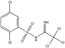 N1-(2,2,2-trichloroethanimidoyl)-2,5-dichlorobenzene-1-sulfonamide Struktur