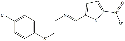 N1-[(5-nitro-2-thienyl)methylidene]-2-[(4-chlorophenyl)thio]ethan-1-amine Struktur