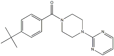 [4-(tert-butyl)phenyl][4-(2-pyrimidinyl)piperazino]methanone Struktur