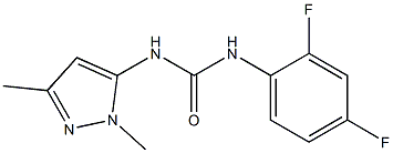 N-(2,4-difluorophenyl)-N'-(1,3-dimethyl-1H-pyrazol-5-yl)urea Struktur