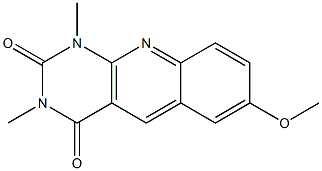 7-methoxy-1,3-dimethyl-1,2,3,4-tetrahydropyrimido[4,5-b]quinoline-2,4-dione Struktur