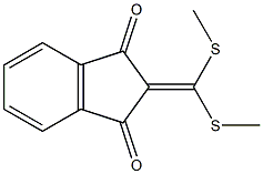 2-[bis(methylsulfanyl)methylene]-1H-indene-1,3(2H)-dione Struktur