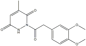 1-[2-(3,4-dimethoxyphenyl)acetyl]-5-methyl-1,2,3,6-tetrahydropyridazine-3,6-dione Struktur