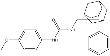 N-(4-methoxyphenyl)-N'-[(2-phenyl-2-adamantyl)methyl]urea Struktur