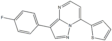 3-(4-fluorophenyl)-7-(2-thienyl)pyrazolo[1,5-a]pyrimidine Struktur