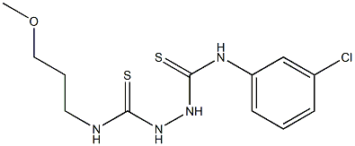 N1-(3-chlorophenyl)-N2-(3-methoxypropyl)hydrazine-1,2-dicarbothioamide Struktur