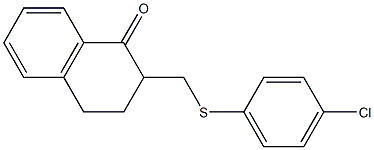 2-{[(4-chlorophenyl)sulfanyl]methyl}-3,4-dihydro-1(2H)-naphthalenone Struktur