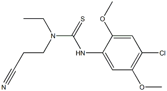 N'-(4-chloro-2,5-dimethoxyphenyl)-N-(2-cyanoethyl)-N-ethylthiourea Struktur